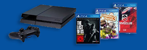 PlayStation 4 und drei Spiele für 399€